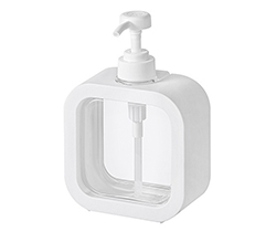 透明带白边框500ml PET方形瓶 B38